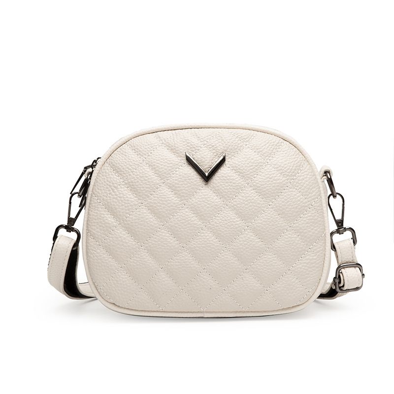 Echtes Leder Neue gesteppte Damen Schultertasche Einfache trendige Mode Crossbody Kleine Tasche_voghion.com