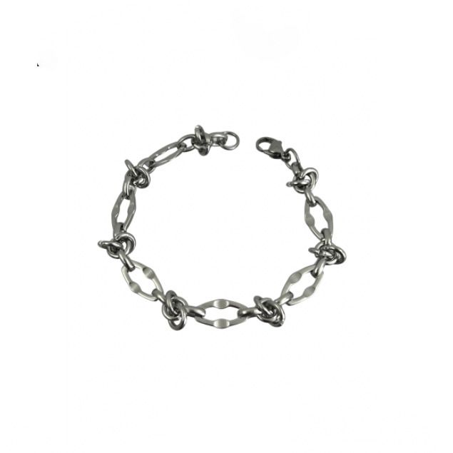 Bracciale in acciaio al titanio resistente alla luce per uomo, semplice e versatile, bracciale cubano annodato a nicchie, hip-hop di alta gamma_voghion.com
