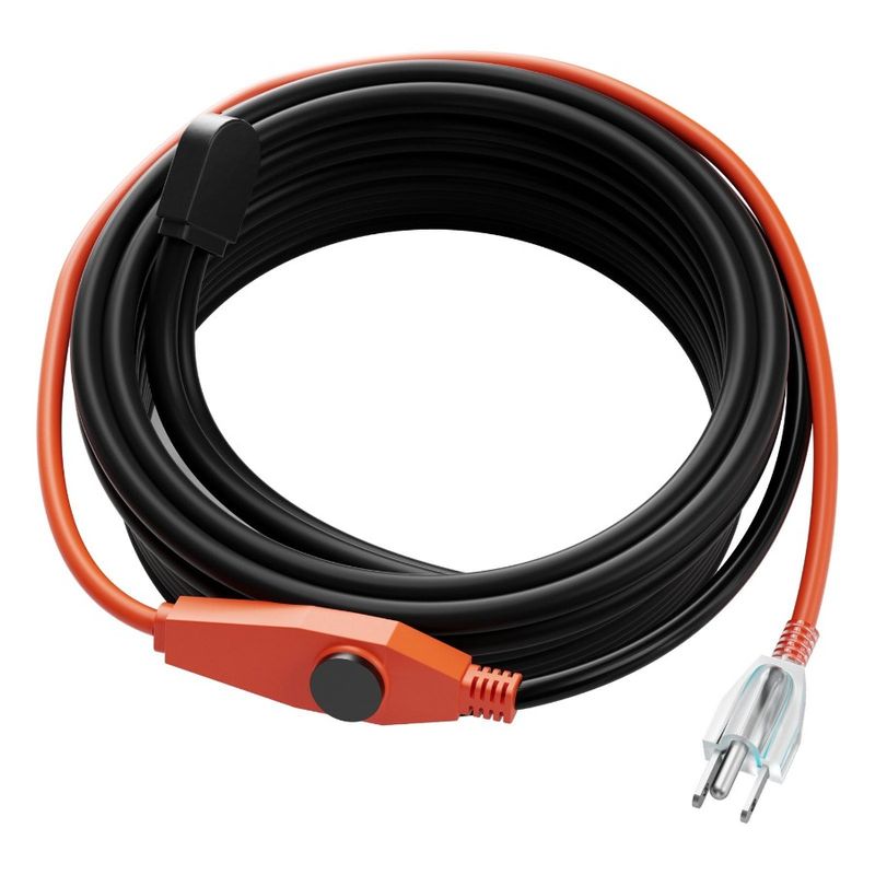 Heat Pipes Cable 60FT Heating Pipe Thermostat 7W Tape For FT With Builtin_voghion.com