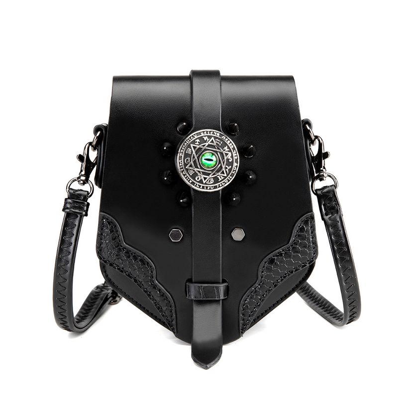 Women's Single Shoulder Personality Punk Studded Skull Crossbody Bag Phone Coin Purse_voghion.com