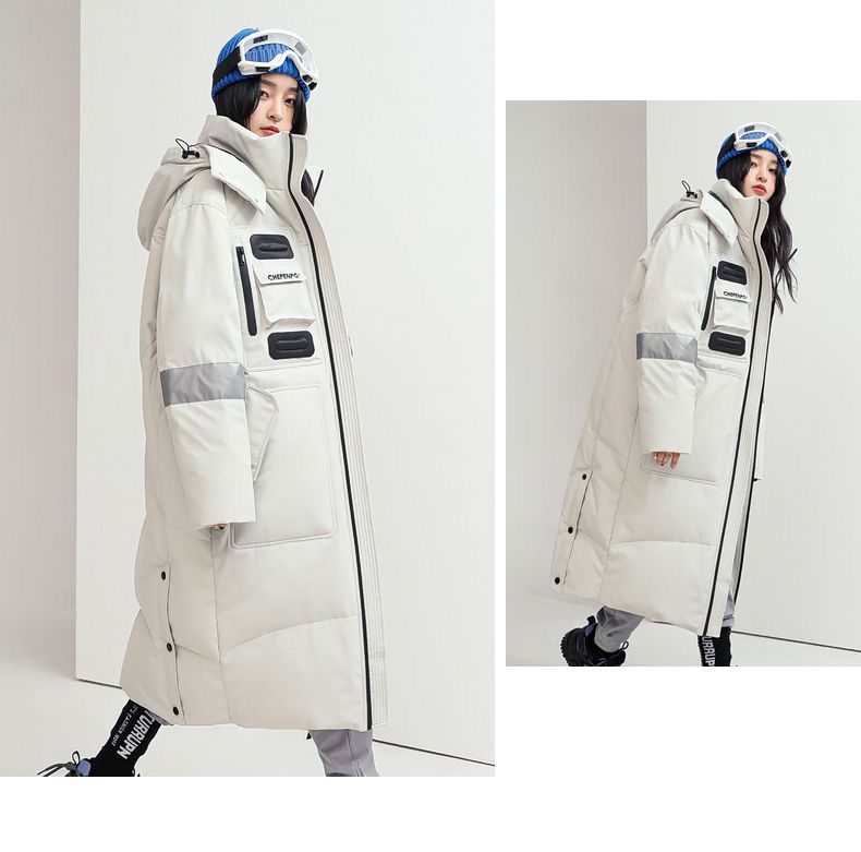 Men's Clothing Winter Long Down Coat Knee-Length Extreme Cold Weather Parka With 600FP White Duck Feather, Windproof Thickened Hooded Jacket_voghion.com