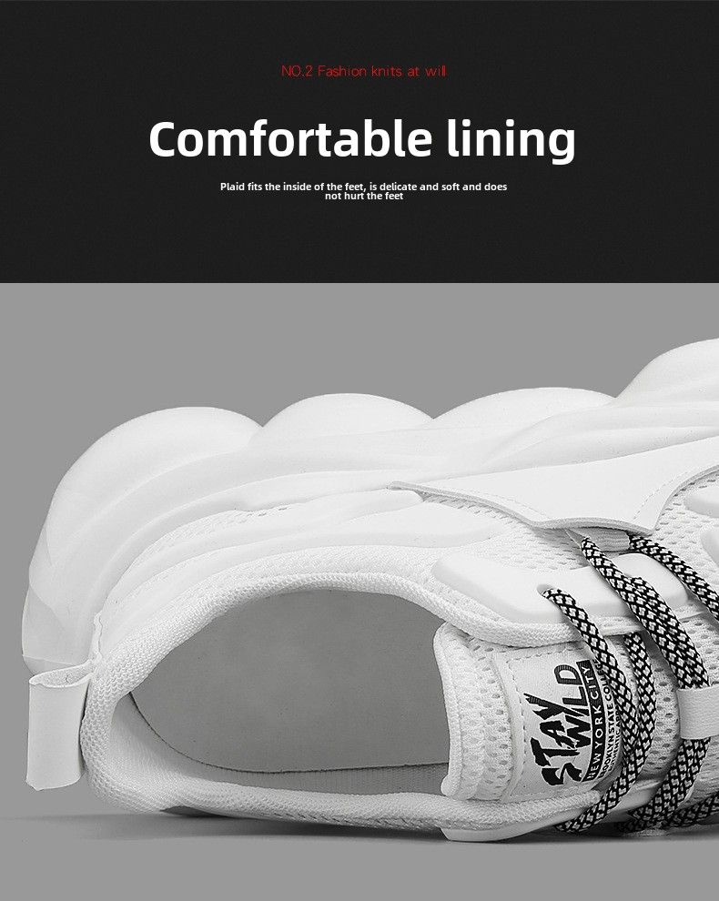 Breathable mesh platform dad shoes new men's casual platform shoes trendy sports shoes men's shoes_voghion.com