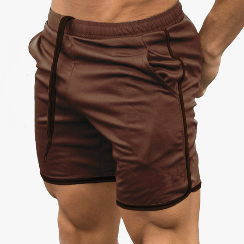 Men's wear sports shorts Thin mesh quick drying casual running breathable five quarter shorts_voghion.com