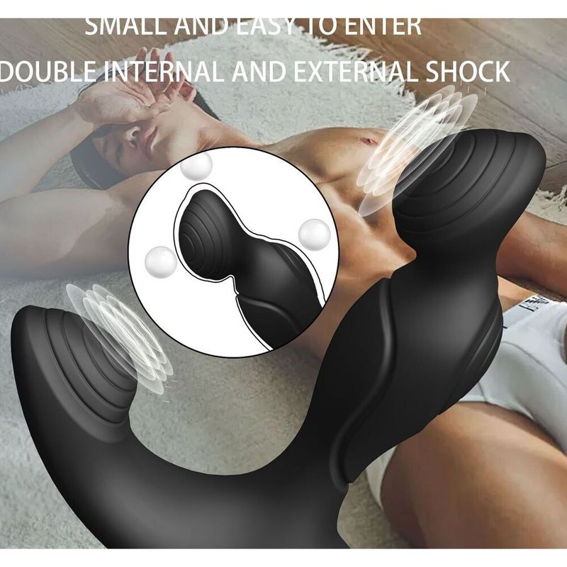 Neue drahtlose Fernbedienung Prostata Vibrationsmassagegerät Backcourt G-Punkt tragbarer Masturbator Sexspielzeug_voghion.com