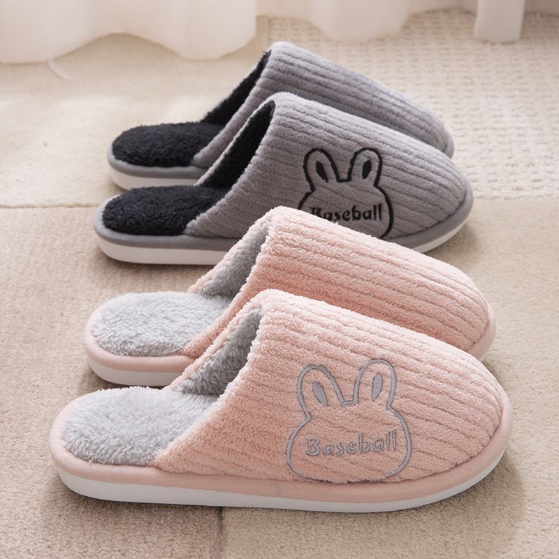Pantofole da donna in cotone 2024, nuove, per interni ed esterni, con suola spessa e morbida al tatto, per l'inverno_voghion.com