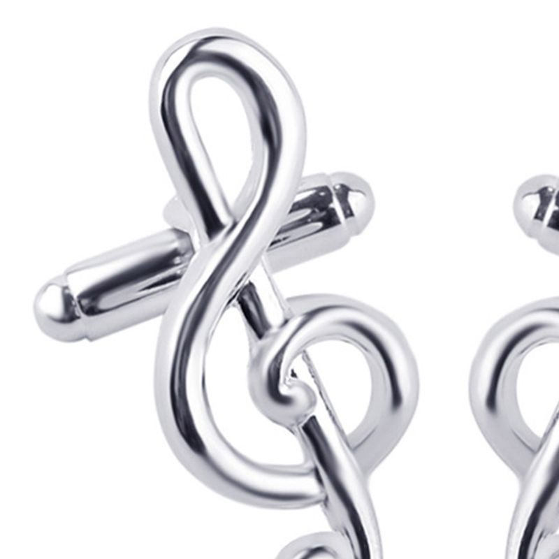Zhuoxinder Maschio Argento Placcato Notazione Musicale Forma Lega Moda Gemelli da Uomo per Party-Sier_voghion.com