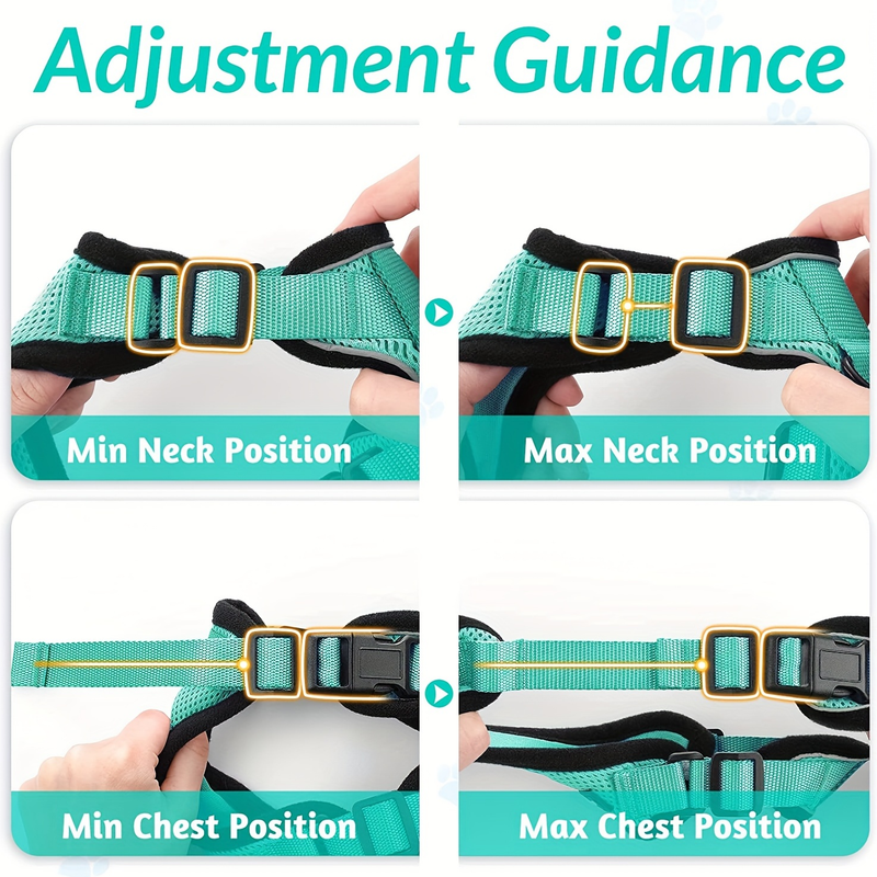 Escape-Proof Soft Adjustable Cat Harness Leash: Perfect For Walking & Exploring_voghion.com