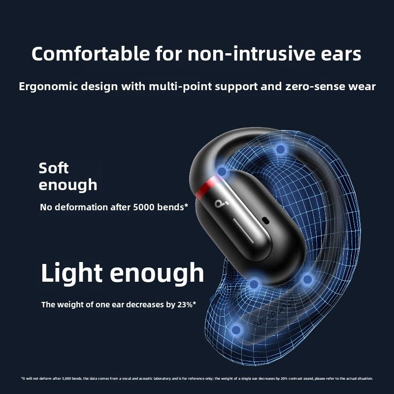 Căști Bluetooth V30i, cu conducție osoasă, montate pe ureche, confortabile, pentru sport, alergare și călărie, A3873_voghion.com