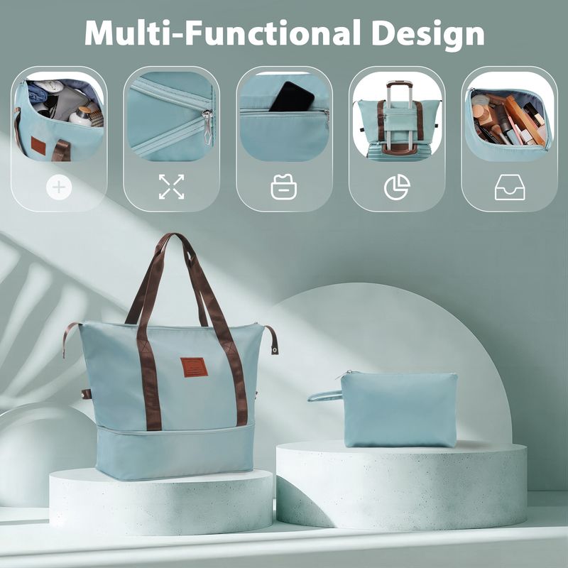 Luggage Sets 3 Piece Carry On Luggage 22x14x9 Airline Approved, Lightweight Hardshell ABS Suitcases With Wheels, 20 Inch, Blue_voghion.com