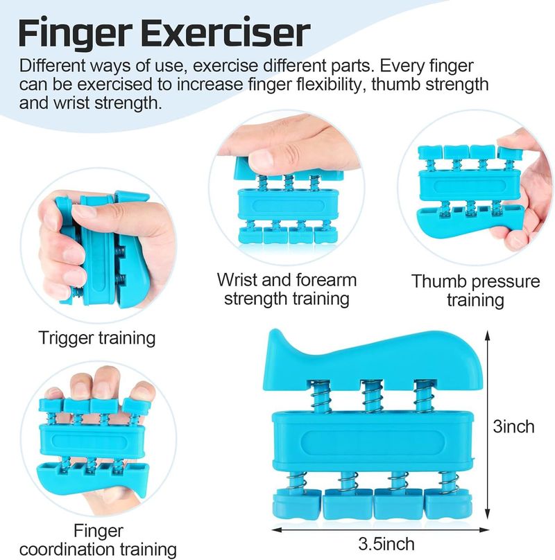 Cross-Border A-Type Zweifarbiger Schaumstoff-Silikon-Griffball Klavier-Fingertrainings-Fünfteiler-Set_voghion.com