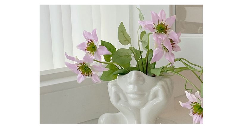 Skulpturale Keramikvase – Moderne minimalistische weiße Body-Art-Vase für zeitgenössisches Wohn- und Bürodekor_voghion.com