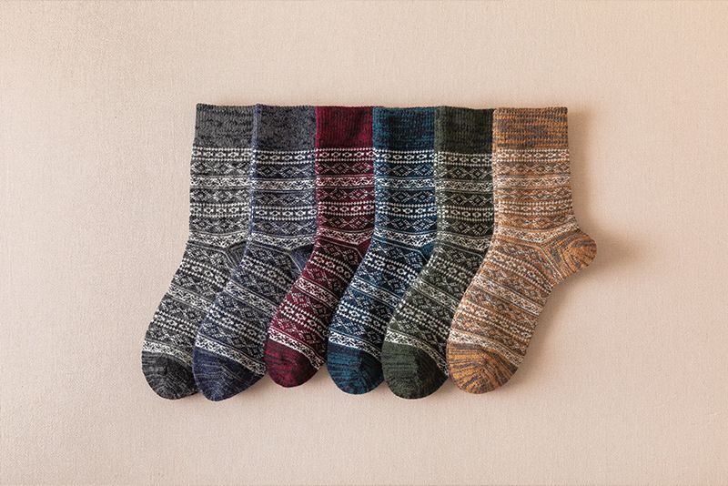 Calzini di lana da uomo invernali spessi più calzini caldi in velluto da uomo calzini da lavoro retrò lunghi calzini invernali in cotone calzini a tubo medio_voghion.com