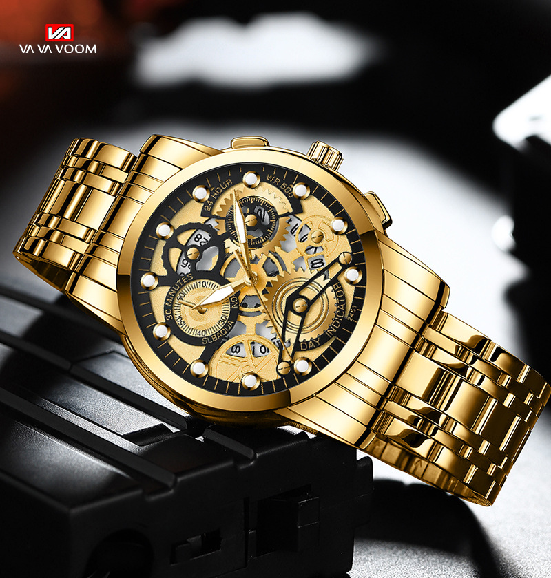 Montres à bracelet en acier pour hommes, montres étanches pour hommes_voghion.com