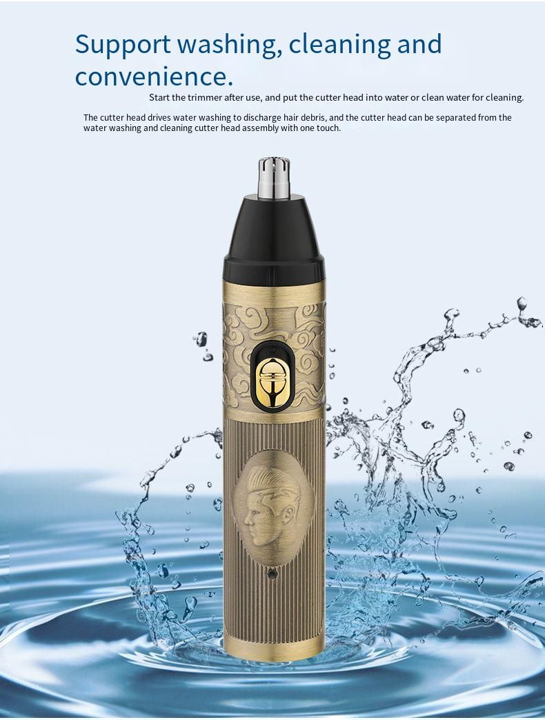 Neu Drei-in-One Elektrische Kolben Rasierer Nase Trimmer Haar Clipper Set Metall Kupfer_voghion.com
