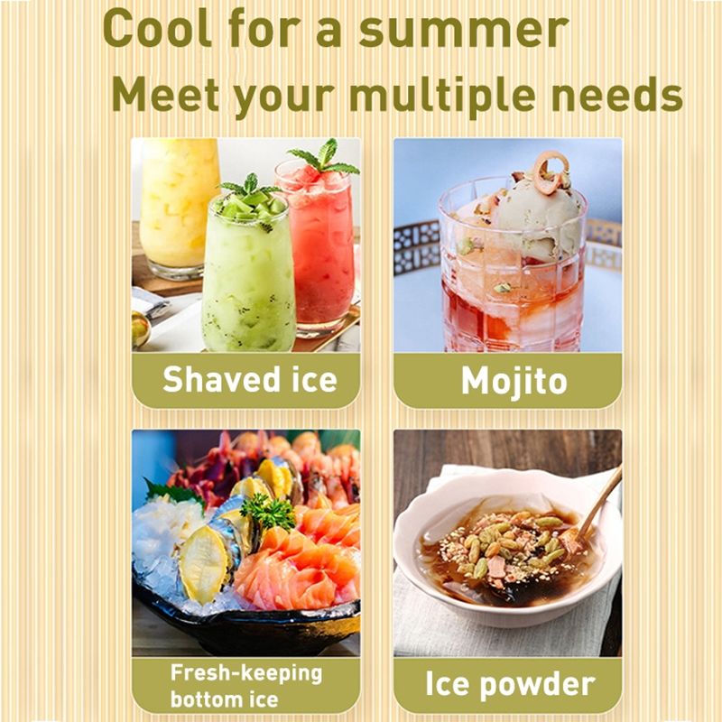 Elektrischer Eiscrusher, Smoothie-Rasierer, Slush-Obst, Schneekegel, Eisblock-Herstellungsmaschine, USB-Aufladung, Heim-Eismixer, Eisrasierer_voghion.com