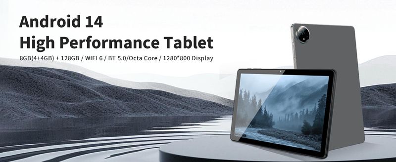 Tablette Windows 11 pouces – Processeur ARM 8 cœurs, 128 Go de stockage, double caméra, Wi-Fi, Bluetooth, GPS, légère et portable_voghion.com