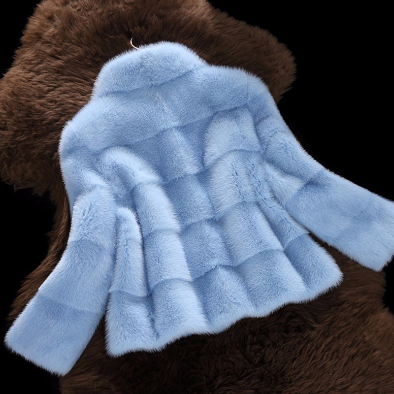 Abbigliamento donna cappotto di pelliccia di visone con collo corto_voghion.com