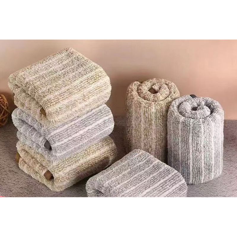 Bamboo Charcoal Striped Kitchen Stain Removal Dish Towel Oil Water Absorption Ultra-fine Fiber Edge-wrapped Dishcloth_voghion.com