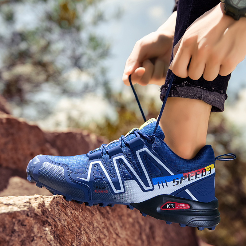 Men's and women's cross-country running shoes Outdoor sports mountaineering air cushion shoes_voghion.com