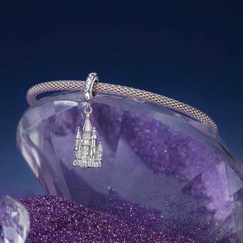 Magic Castle Pendant Charm Sterling Silver Charm_voghion.com