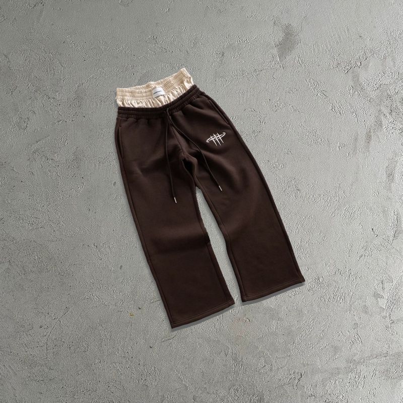 Men's Clothing Autumn And Winter Plus Velvet Sweatpants Women Elastic Waist Drawstring Sports Letter Embroidery Loose Straight Women's Casual Trousers_voghion.com