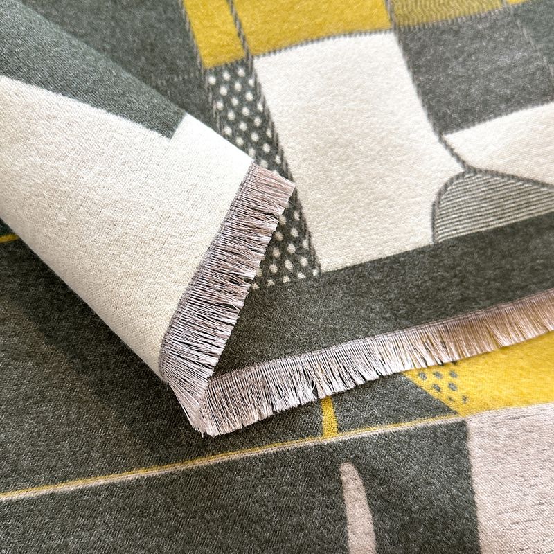 Women's Trendy High-End Elegant Scarf Cashmere High-Value Design Geometric Print Shawl_voghion.com