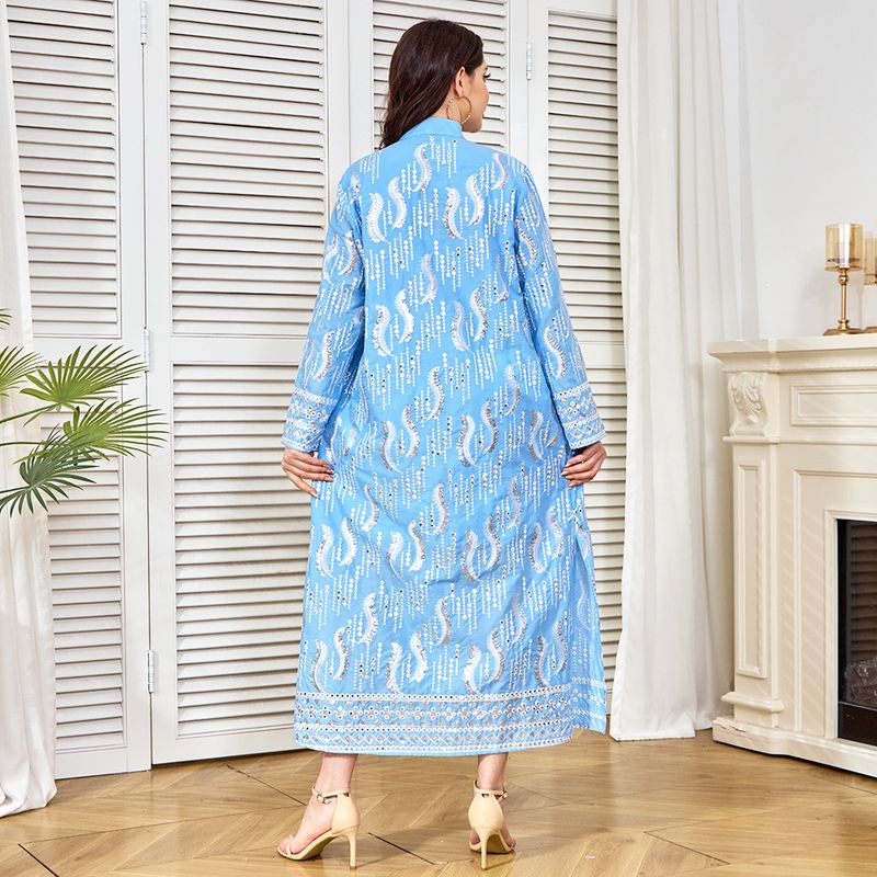 New Beaded Robe Clothing Factory Long Muslim Ethnic Style Zhai Festival Dress_voghion.com
