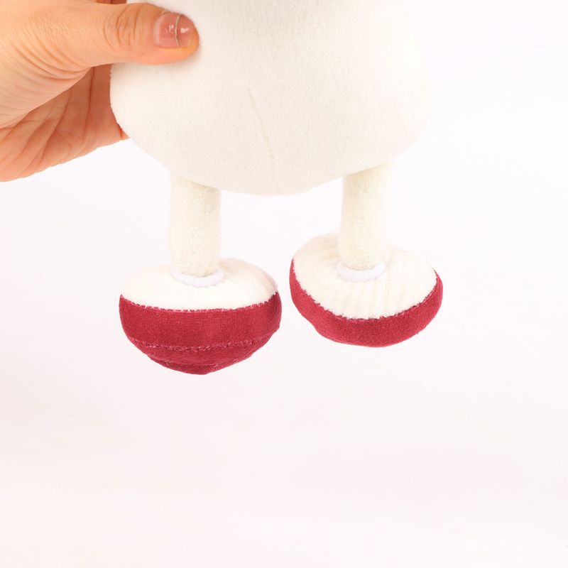 Uroczy loch w pysznym pluszowym grzybku, słodka kreskówka wypchana roślina anime_voghion.com