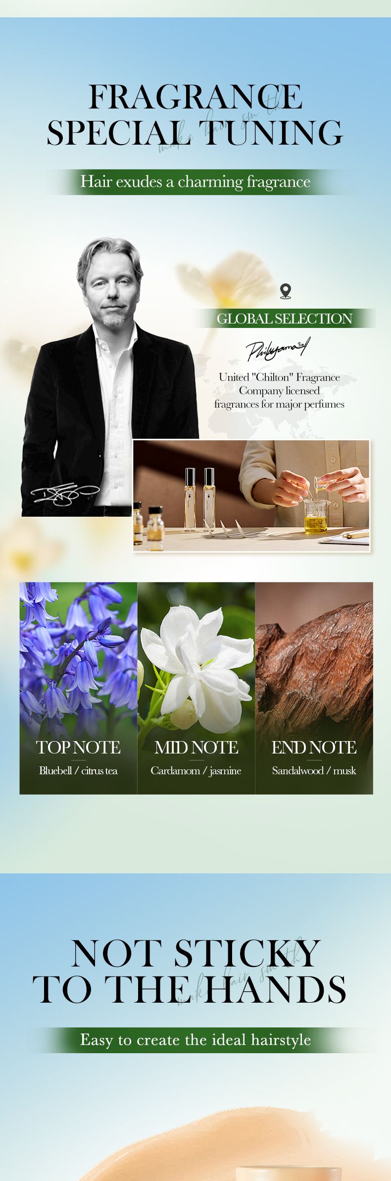 Haarwachs SADOER Rosmarin Pfefferminze Gebrochenes Haar Finishing Stick 65g Festes Haarwachs_voghion.com