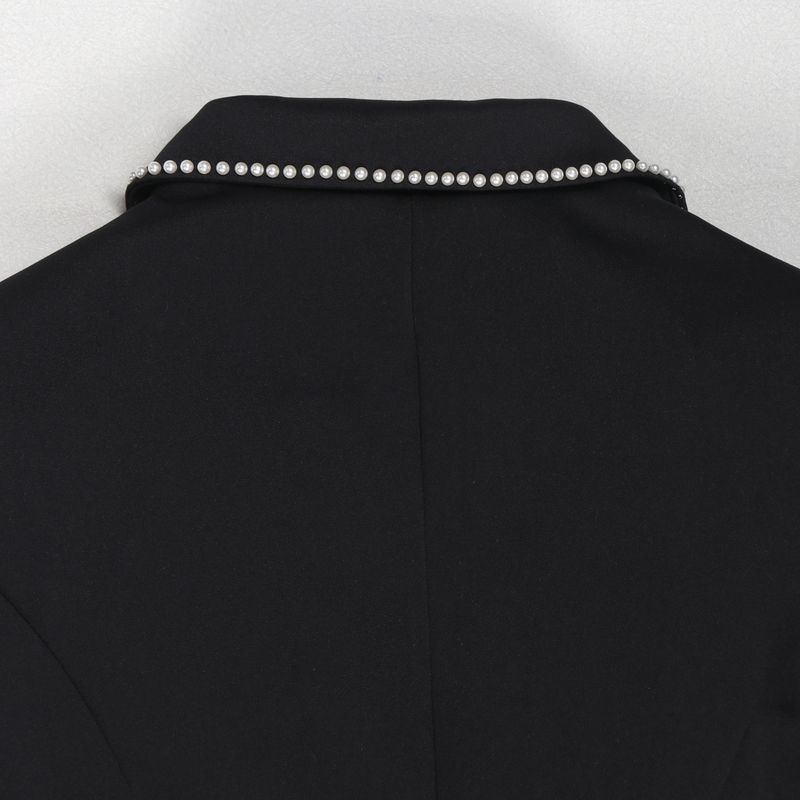 K Damen Pearl Langarm Slim Fit Stretch-Anzug Zweiteiliges Set;_voghion.com