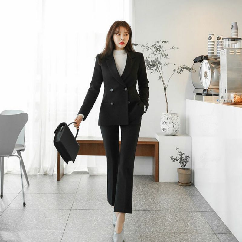 2025 Spring And Autumn New Trendy Women's Suit Elegant Korean Style Professional OL Intview Formal Waist-Cinching_voghion.com