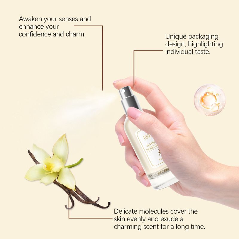 Vanilla Body Hair Perfume Spray Lasting Fragrance Fresh Floral Women's Small Perfume Spray_voghion.com