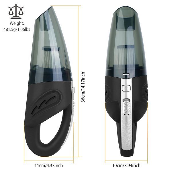 Car Handheld Vacuum Cleaner Cordless Rechargeable Hand Vacuum Portable Strong Suction Vacuum_voghion.com