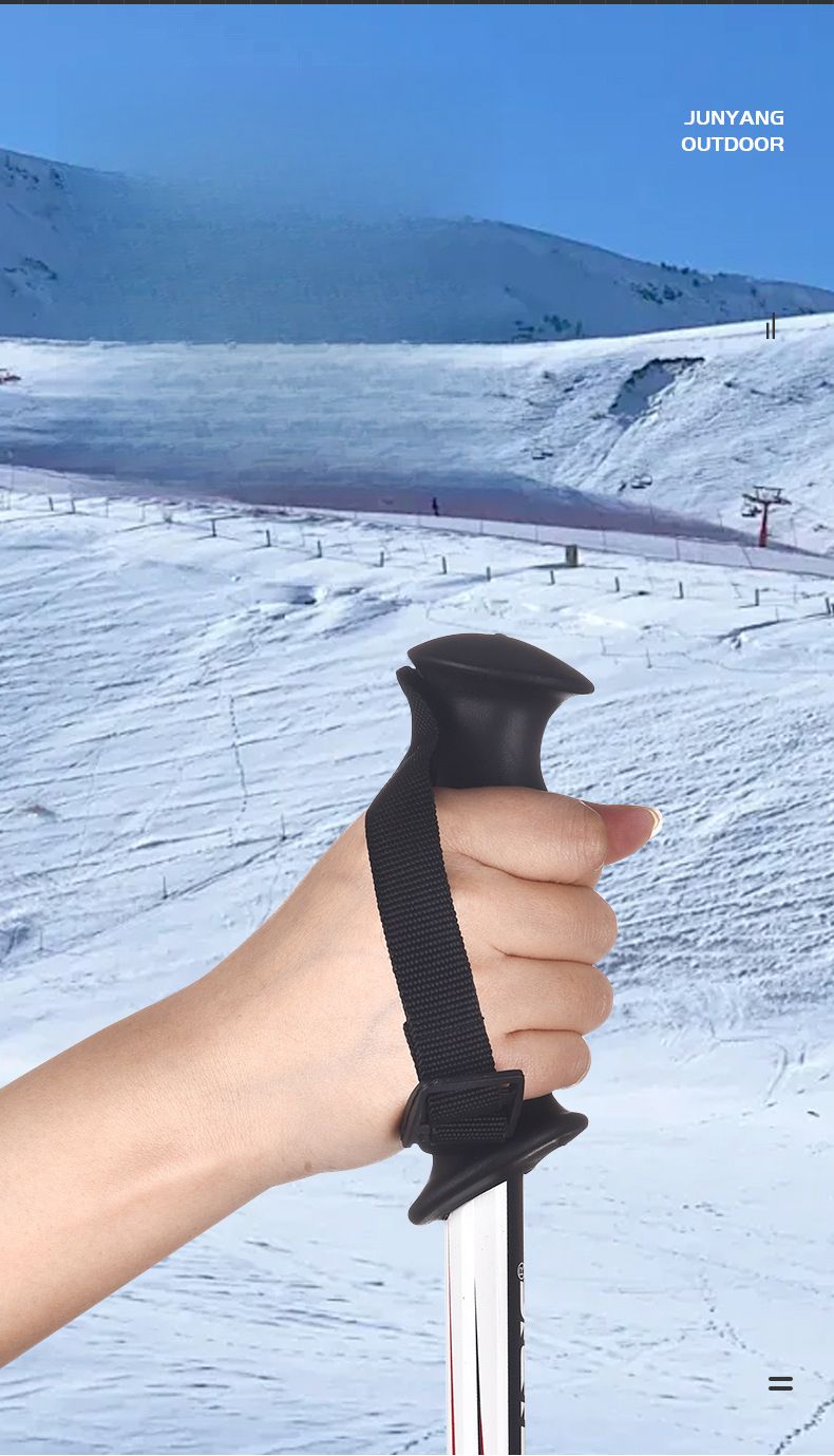 One Section Multifunctional Ultra-Light Aviation Aluminum Alloy Double Board Snow Ski Hiking Climbing Pole_voghion.com