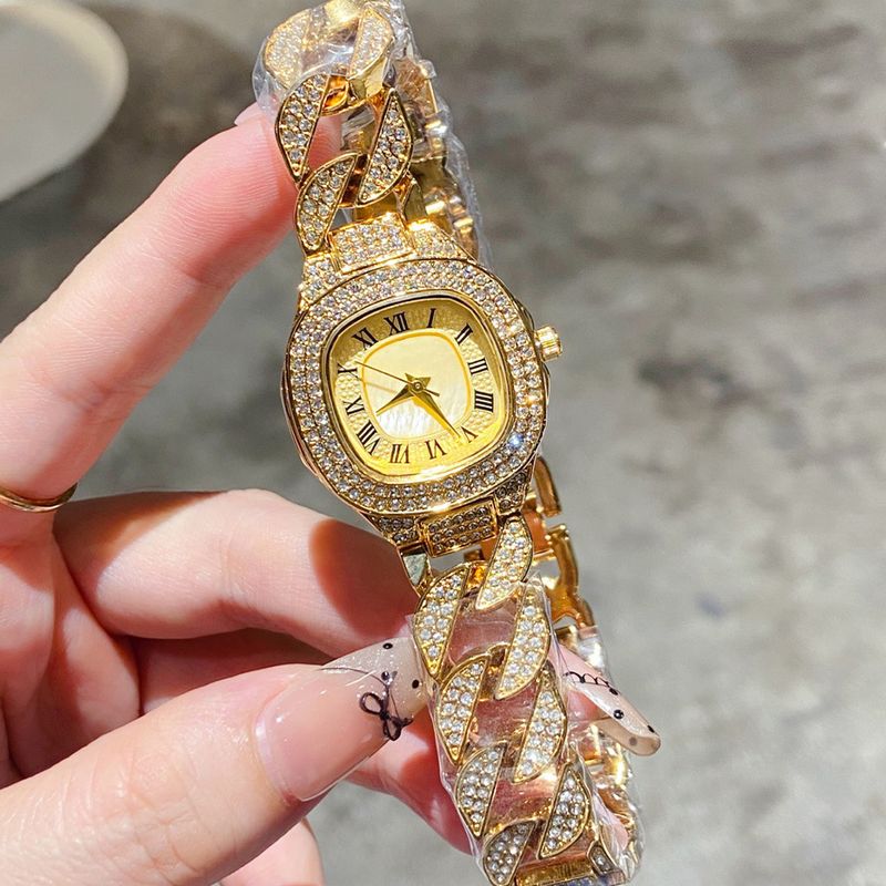 Hot Selling Baida Home Diamond Ring With Leather Strap Quartz Watch_voghion.com