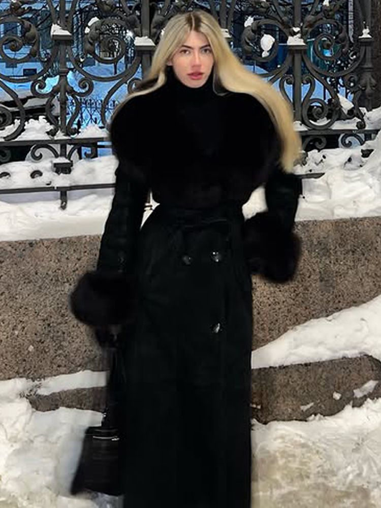 Oversized Cocoon Coat – Minimalist Longline Wool-Blend Overcoat With Dropped Shoulder Silhouette (Black/Yellow, S/M/L For Effortless Urban Layering)_voghion.com