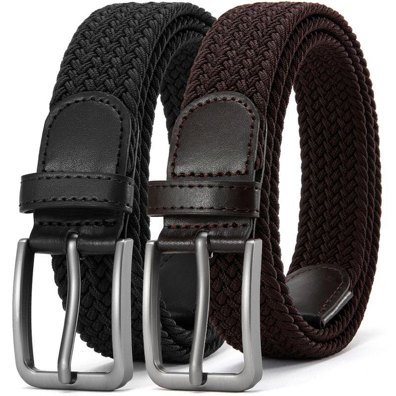 HOT 130CM Men's Elastic Unisex Casual Woven Belts for Outdoor Rock Climbing Training Work Women'S Paired with Jeans Belt_voghion.com