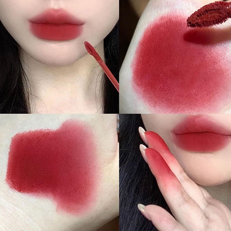 Baorder 3-farbiges, süßes, mattes, flüssiges Lippenstiftset, Lippenstift Velvet Glaze 2-in-1, Schlüsselanhänger in Kaninchenfarbe, wasserfest, langlebig, nicht_voghion.com