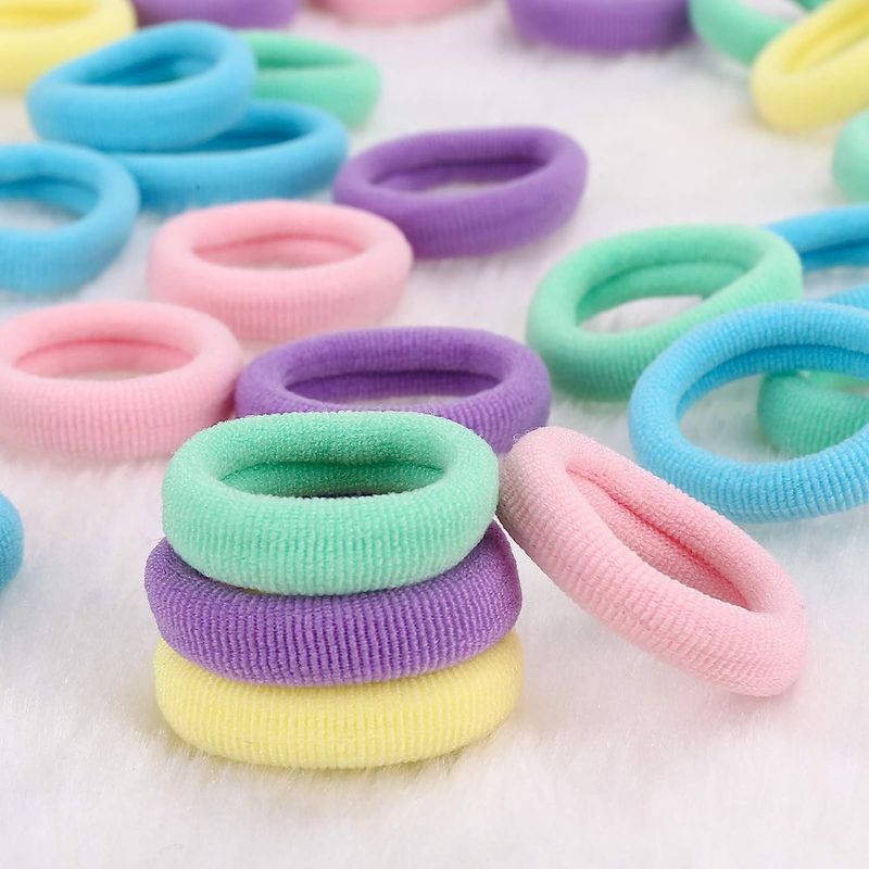 Elastico per capelli per bambine, anello per asciugamano alto elastico in gomma, elastico per coda di cavallo alta, non danneggia i capelli, copricapo da principessa, accessori per capelli_voghion.com