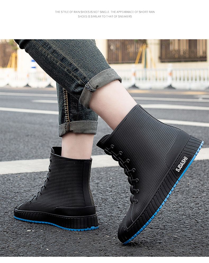 Scarpe impermeabili versatili casual a canna corta da uomo e da donna con calore in pile antiscivolo resistenti all'usura per esterni e pioggia_voghion.com