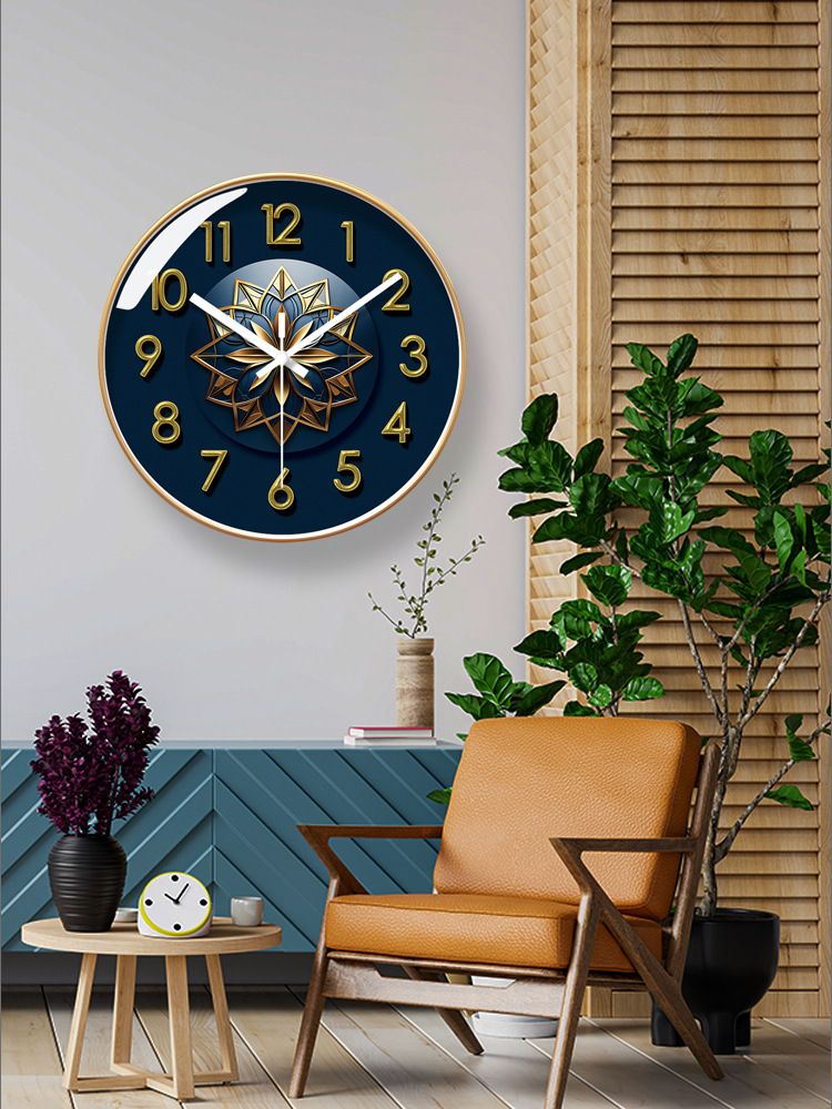 Yipula 7042 Round Silent Living Room Bedroom Wall Fashionable American Style Clock For Home Use_voghion.com
