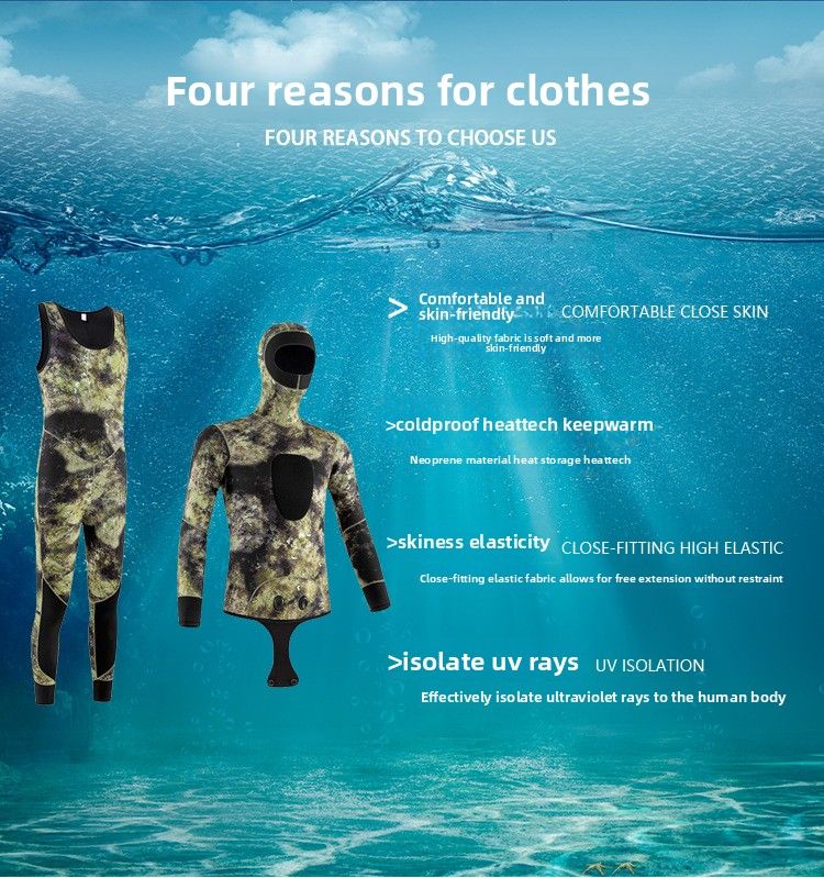 Combinaison de plongée professionnelle chaude et résistante au froid pour homme et femme, 3 à 5 mm, une pièce, pour la pêche, la chasse et la plongée avec tuba_voghion.com