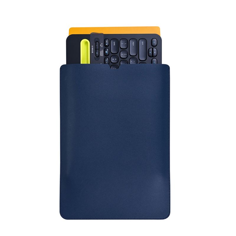 Farfi Sleeve Waterproof Soft Faux Leather Keyboard Travel Bag Case for Logitech K480_voghion.com