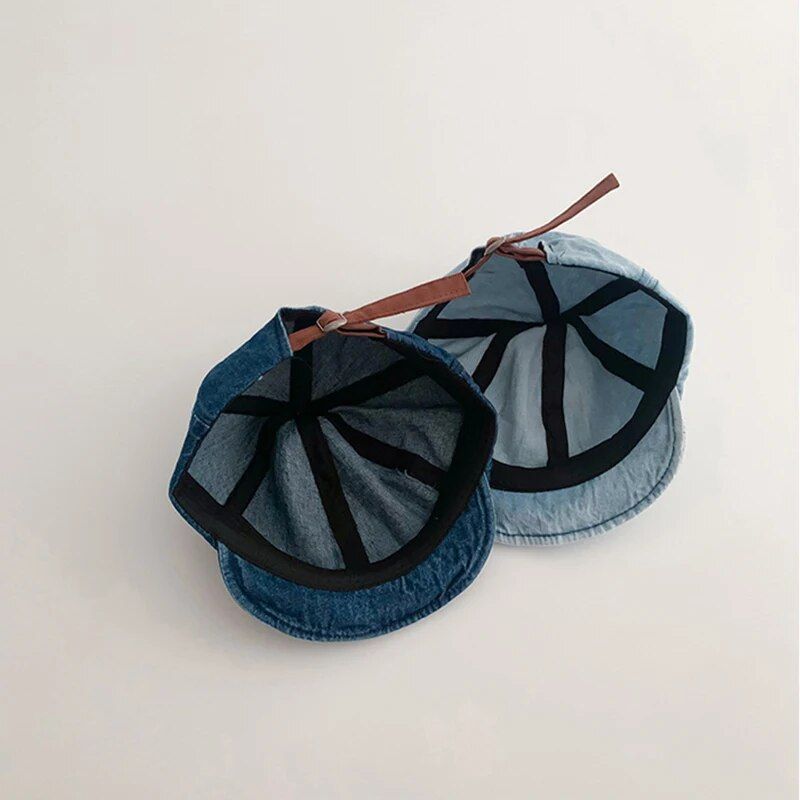 Gorras de béisbol vaqueras para bebé, estilo coreano, de ala suave, con visera, estilo vintage, para verano, para niños pequeños, con protector solar_voghion.com