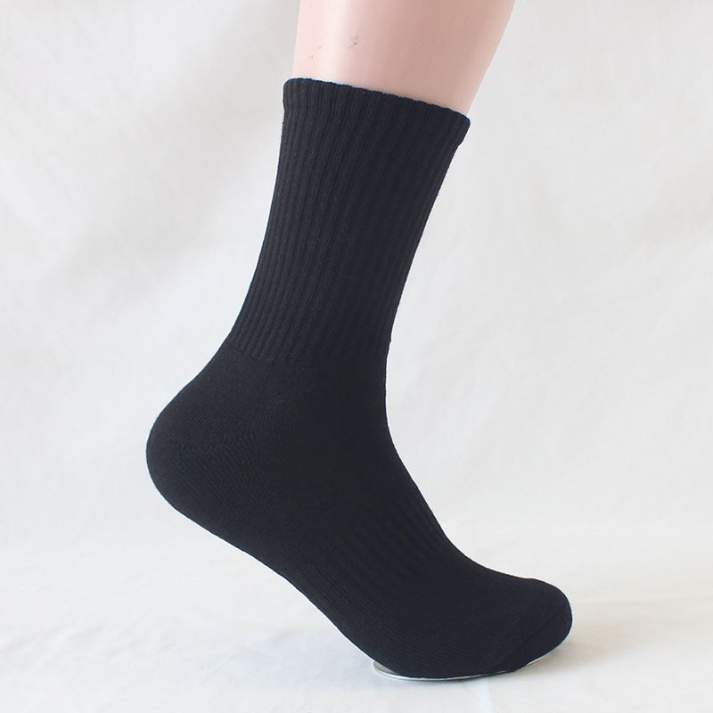 Calcetines de algodón gruesos y cálidos para hombre, calcetines de lana estirada, calcetines de tubo medio de alta elasticidad, calcetines deportivos con parte inferior de toalla_voghion.com