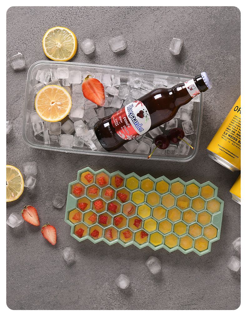 Soft Bottom Ice Cube Mold Household Ice Box Silicone Large Ice Box Ice Storage Box Commercial Ice Making Artifact_voghion.com