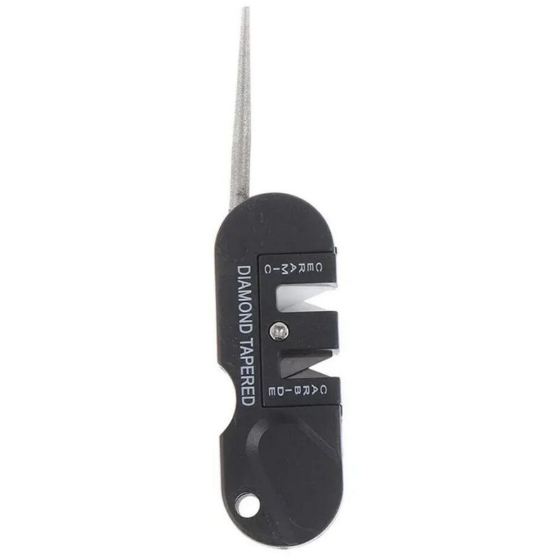 Portable Tungsten Ceramic Carbide Knife Whetstone Sharpener Tool Camp Outdoor Knife Sharpener_voghion.com