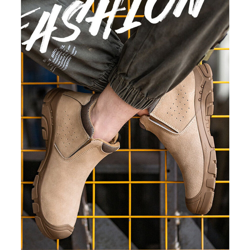 Bottes de travail de randonnée pour hommes, bottes tactiques légères à enfiler, imperméables, militaires d'extérieur, chaussures de sécurité antidérapantes_voghion.com