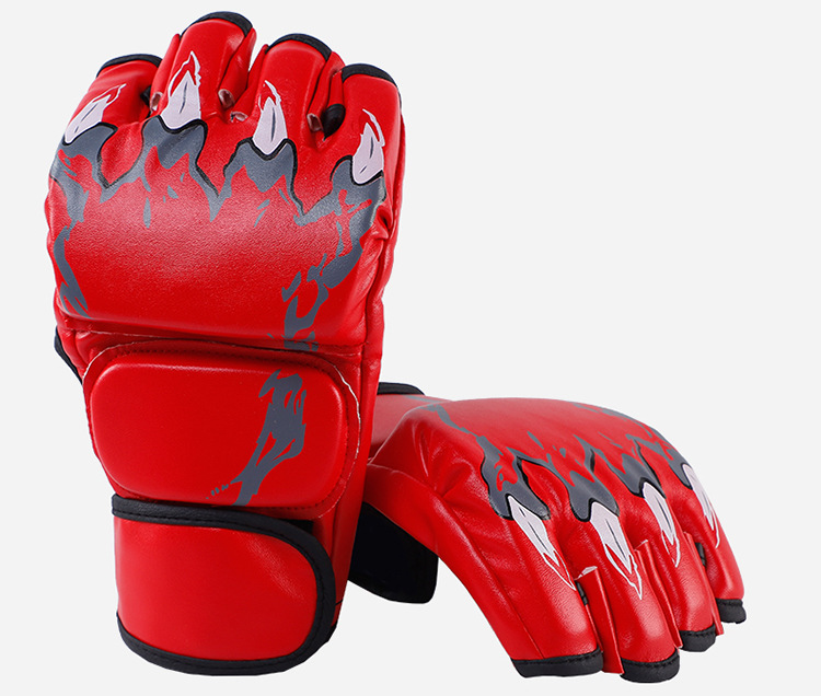 Boxe demi doigt MMA UFC Sandboxing épaissi adulte gants sac de sable combat poing ensemble_voghion.com