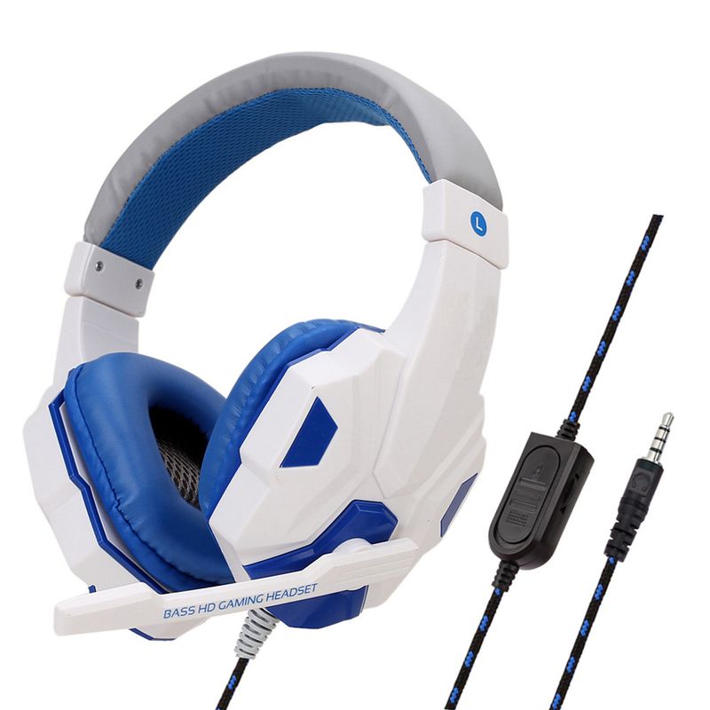 Fones de ouvido com fio para jogos PS4 PS5 Xbox Smartphone Laptop PC Baixo Estéreo Gamer Headset Capacete com 120° Ajustável_voghion.com